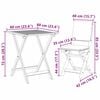 vidaXL Bistro Set Folding 3 pcs Oil Natural Solid Acacia Wood
