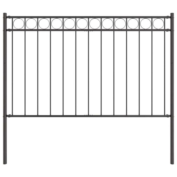 vidaXL Fence Element Assen Grey 170 x 200 cm Steel