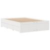vidaXL Bed Frame without Mattress with Drawers White 140x200 cm Solid Wood Pine