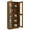 vidaXL Vitrine Cabinet Smoked Oak 82.5x30.5x185 cm Engineered Wood