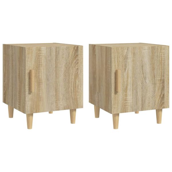 vidaXL Bedside Cabinets 2 pcs Sonoma Oak Engineered Wood
