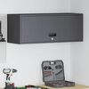 vidaXL Wall Cabinet for Garage with Gas-lift Door Black