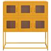 vidaXL Sideboard Mustard Yellow 100.5x39x107 cm Cold-rolled Steel