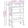 vidaXL Kitchen Trolley Artisan Oak 53 x 20 x 76 cm Engineered Wood