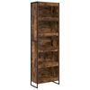 vidaXL Book Cabinet 60 x 30 x 189.5 cm Engineered Wood Smoke Oak