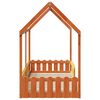 vidaXL Kids' House Bed Frame without Mattress Wax Brown 90x200 cm