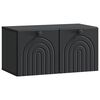 vidaXL Wall-Mounted TV Cabinet Black 59.5 x 31 x 30 cm Engineered Wood