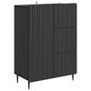 vidaXL Sideboard Black 66 x 34.5 x 91.5 cm Engineered Wood