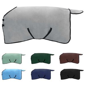 vidaXL Horse Blanket Full Light Grey and Pink Polyester