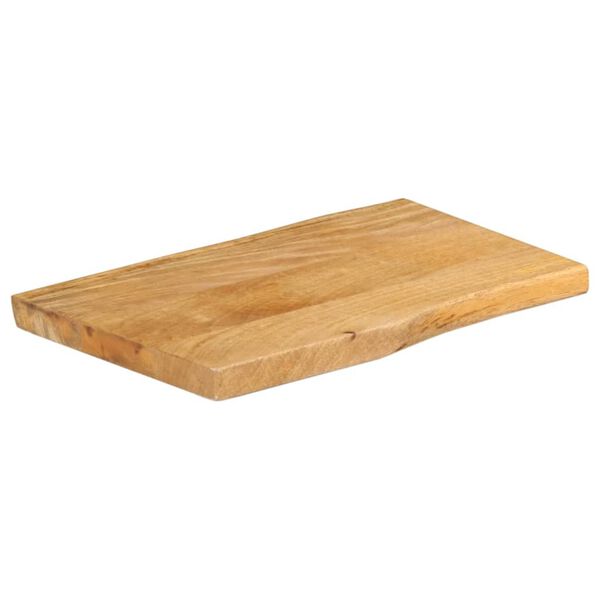 vidaXL Table Top 70x40x2.5 cm Live Edge Solid Wood Mango