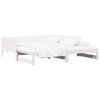 vidaXL Pull-out Day Bed White 180 x 200 cm Solid Pine Wood