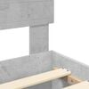 vidaXL Bed Frame Concrete Grey 135 x 190 cm Engineered Wood