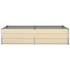 vidaXL Planter Ivory 195 x 100 x 45 cm Galvanised Steel