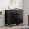 vidaXL Sideboard with Drawer Black Oak 79.5 x 35.5 x 74.5 cm