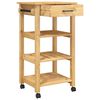 vidaXL Kitchen Trolley MONZA 48x40x88.5 cm Solid Wood Pine