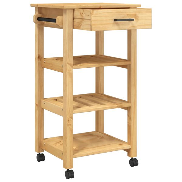 vidaXL Kitchen Trolley MONZA 48x40x88.5 cm Solid Wood Pine