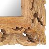 vidaXL Hand Carved Mirror Brown 110x50 cm Solid Mango Wood