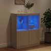 vidaXL Sideboard with LED Lights White 81x37x100 cm