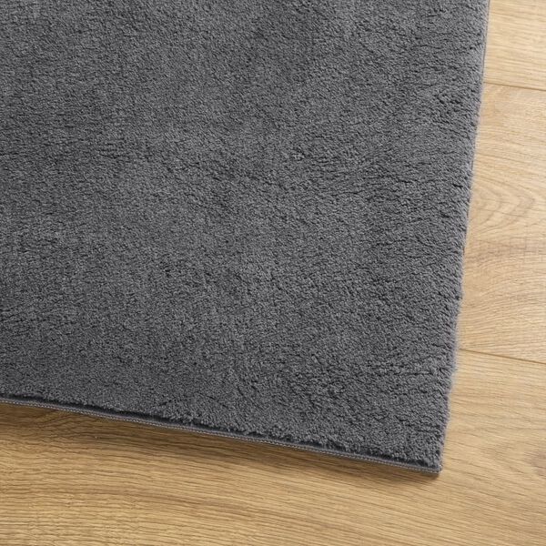 vidaXL Rug HUARTE Short Pile Soft and Washable Anthracite 240x340 cm