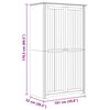 vidaXL Wardrobe BODO Honey Brown 53.5 x 99 x 173 cm Engineered Wood