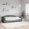 vidaXL Daybed with Mattress Blue Dark Grey 90x190 cm Fabric