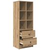 vidaXL Highboard with Drawer Artisan Oak 45.5 x 34 x 127 cm