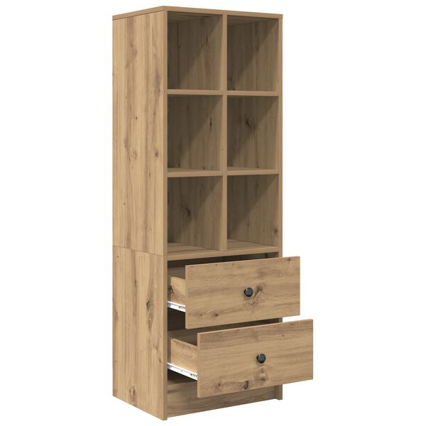 vidaXL Highboard with Drawer Artisan Oak 45.5 x 34 x 127 cm