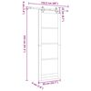 vidaXL Sliding Door Natural 83 x 232 cm Solid Pine Wood and Glass