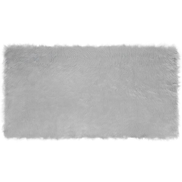 vidaXL Faux Sheepskin Rug Tafalla Grey 80 x 150 cm Polyester