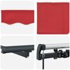 vidaXL Retractable Awning Manual Red 450 x 350 cm Polyester and Steel