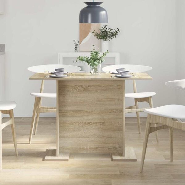 vidaXL Dining Table Sonoma Oak 110 x 60 x 75 cm Engineered Wood