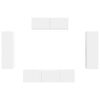 vidaXL TV Cabinet 5 pcs White