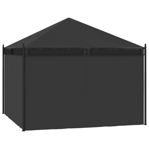 vidaXL Gazebo with Curtains 3.5x3.5x3.1 m Anthracite
