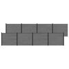 vidaXL Fence Panel 8 pcs WPC and Aluminium Grey