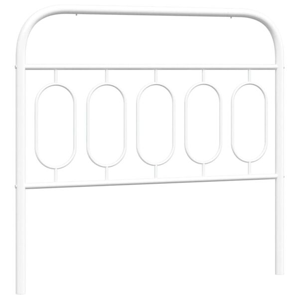vidaXL Metal Replace Headboard White 100 cm