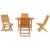 vidaXL Garden Dining Set Folding 5 pcs Brown Solid acacia wood