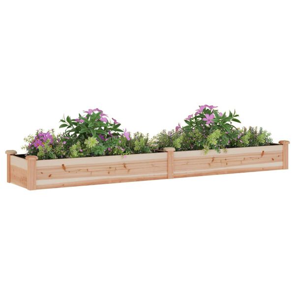 vidaXL Garden Raised Bed with Liner 240x45x25 cm Solid Wood Fir