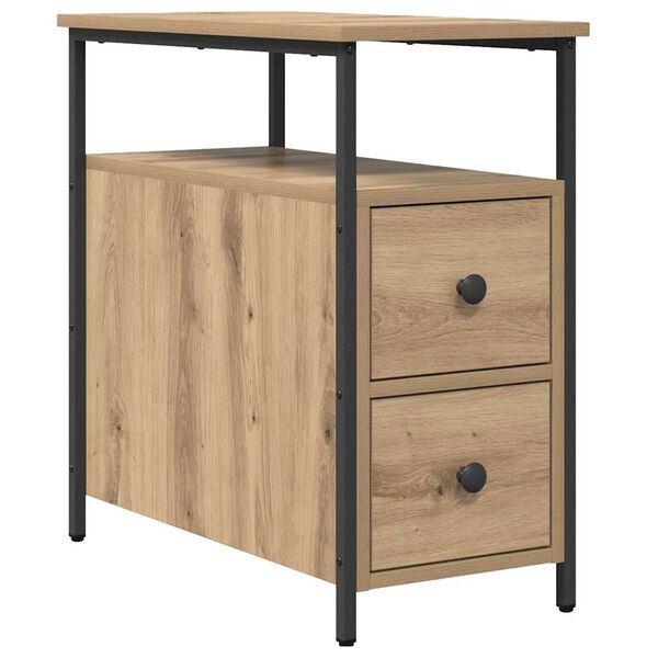 vidaXL Bedside Cabinet Artisan oak 30 x 60 x 60 cm Engineered wood