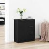 vidaXL Sideboard with Drawer Black Oak 60 x 30 x 70 cm Engineered Wood