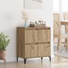 vidaXL Sideboard Artisan Oak 60 x 35 x 70 cm Engineered Wood and Iron