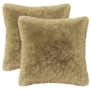 vidaXL Cushion with Pillow HEERLEN 12 pcs Light Grey PV Fleece
