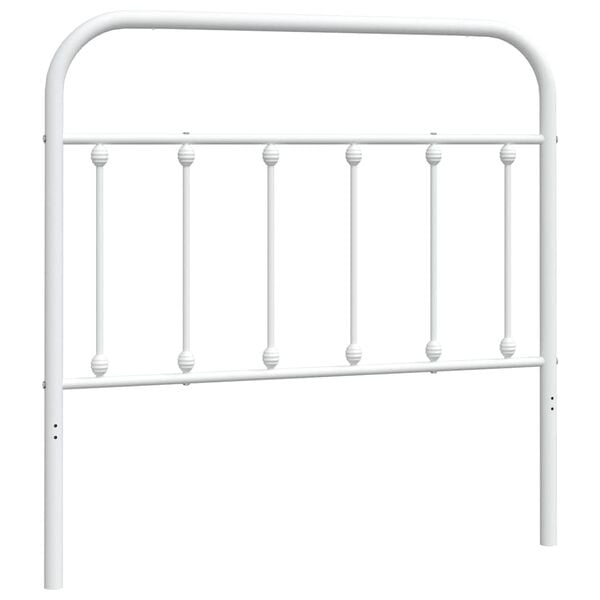 vidaXL Metal Replace Headboard White 100 cm