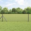 vidaXL Fence Post Grey 25 x 0.8 m (16 x 16 mm mesh) Steel and PVC