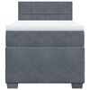 vidaXL Box Spring Bed with Mattress Dark Grey 90x190 cm Velvet