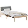 vidaXL Bed frame Brown and dark grey 100 x 200 cm Solid pine wood