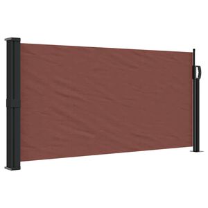 vidaXL Retractable Side Awning Brown 100x300 cm