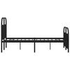 vidaXL Metal Bed Frame without Mattress with Footboard Black 120x200cm