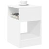 vidaXL End Table White 30.5 x 30 x 45 cm Engineered Wood