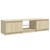 vidaXL TV Cabinet with LED Lights Sonoma Oak 140x40x36 cm