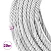vidaXL Wire Rope Cable 800 kg 20 m
